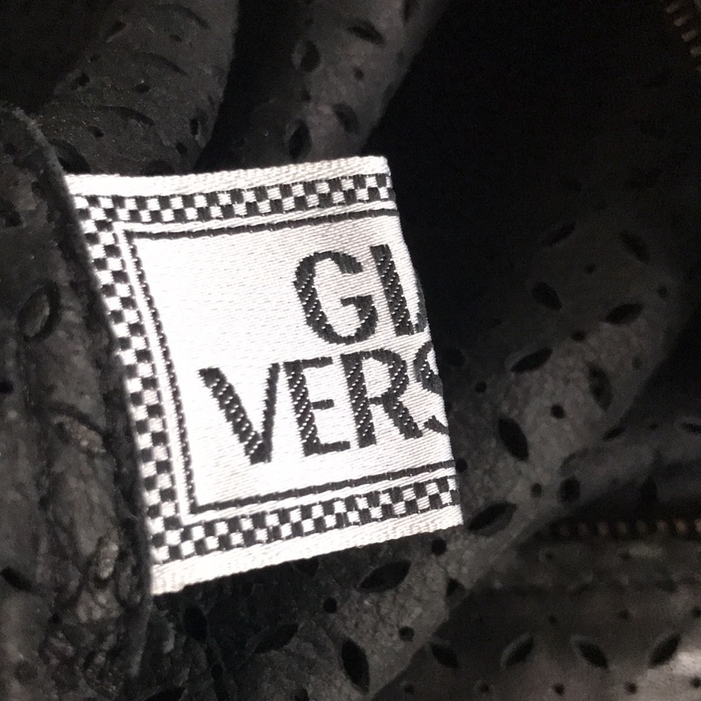 Versace Perforated Leather Jacket with Tassels and Hood - Picture 12 of 13